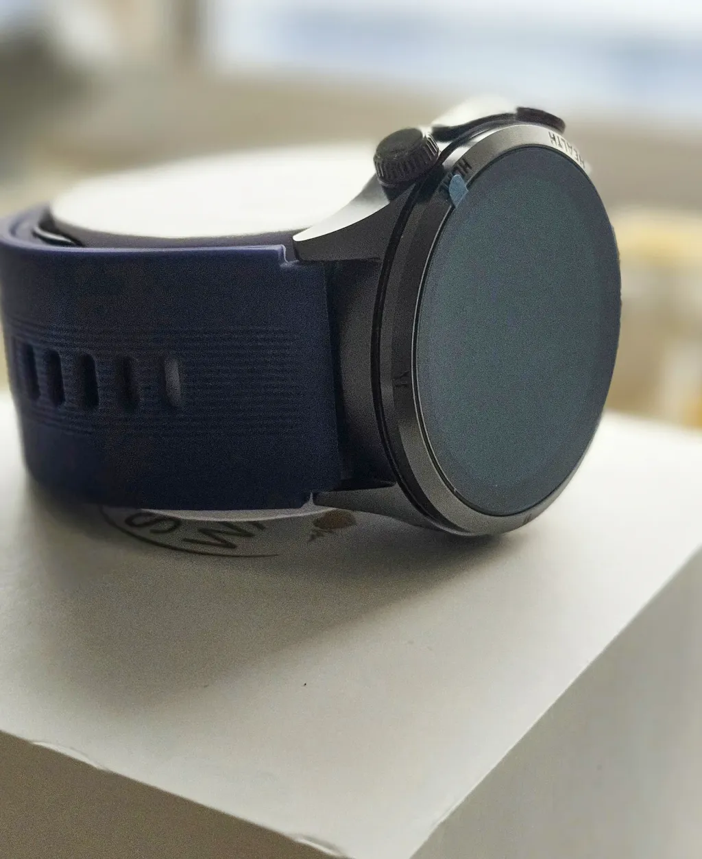 MSM smartwatch with navy sport strap
